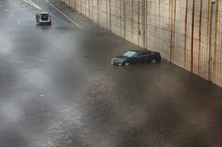 Heavy Rains Cause Flash Flooding In Parts Of New York City