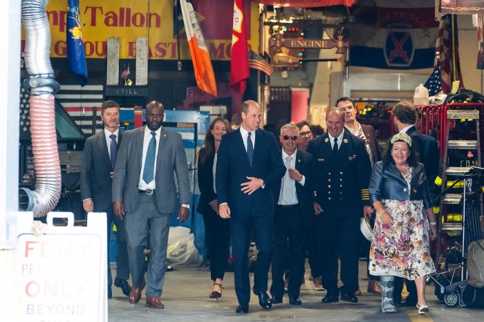 Prince William Is All Smiles As He Visits Firehouse and Jokes with Locals