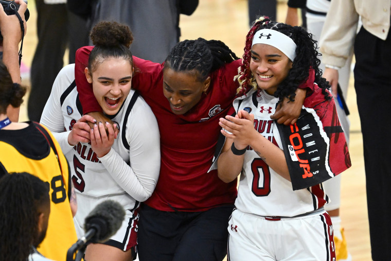 Image: North Carolina State v South Carolina happy smile celebrate